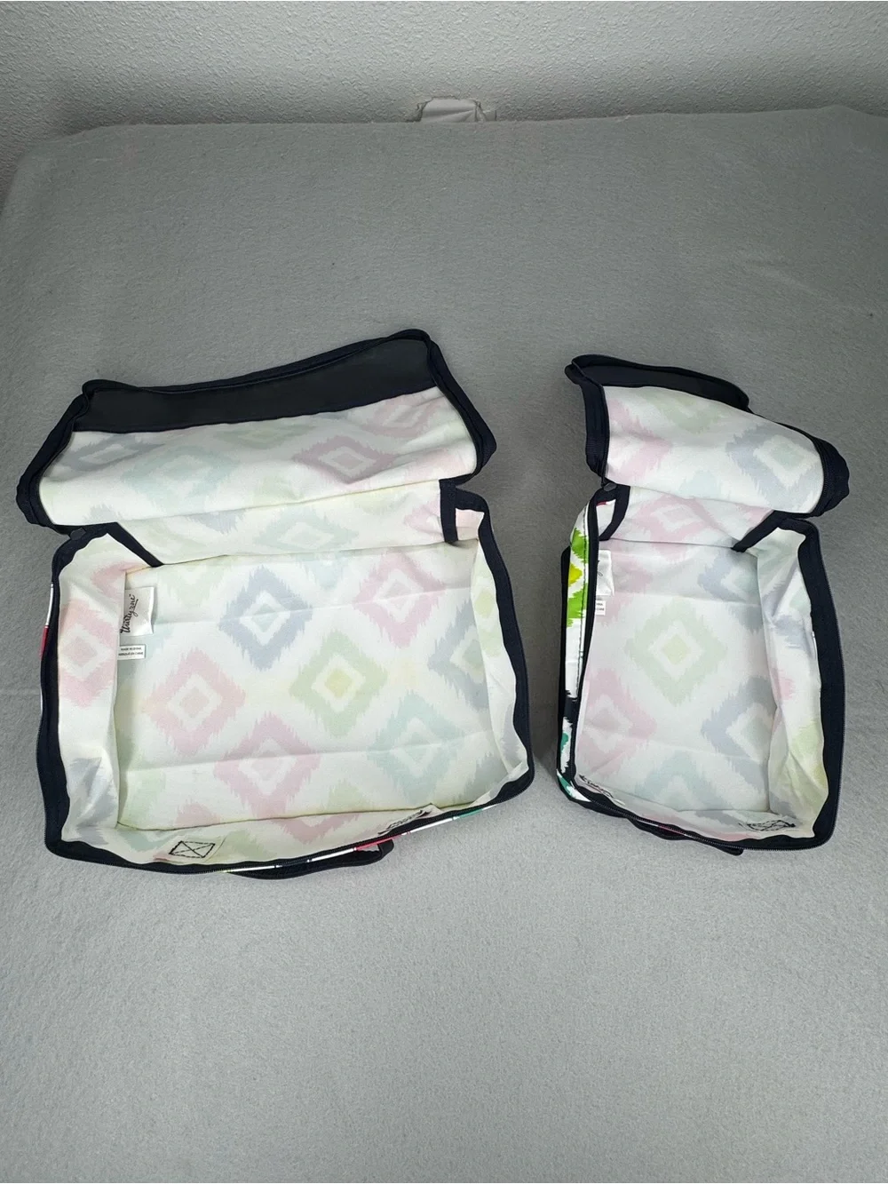 2 pc Thirty-One Packing Cubes - Candy Corners - Diamond Pattern Multicolor